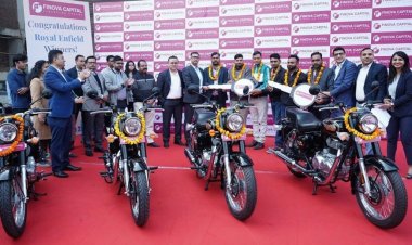 Finova Capital hands over keys of Royal Enfield to outstanding winners